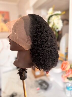 10” HD Lace Frontal Wig - Deep Wave Human Hair - Short Bob Style